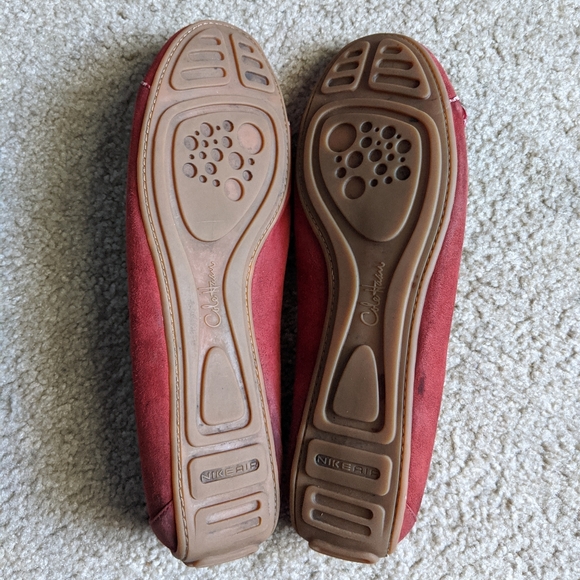Cole Haan Nike Air Red Suede Flats - Picture 5 of 9